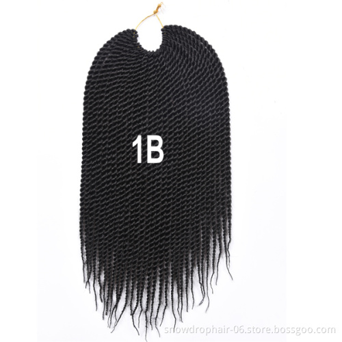 Hot Sell 14 18 22 24 Inch Wholesale Pre Looped Ombre Jumbo Braid Senegalese Mambo Twist Crochet Braiding Hair